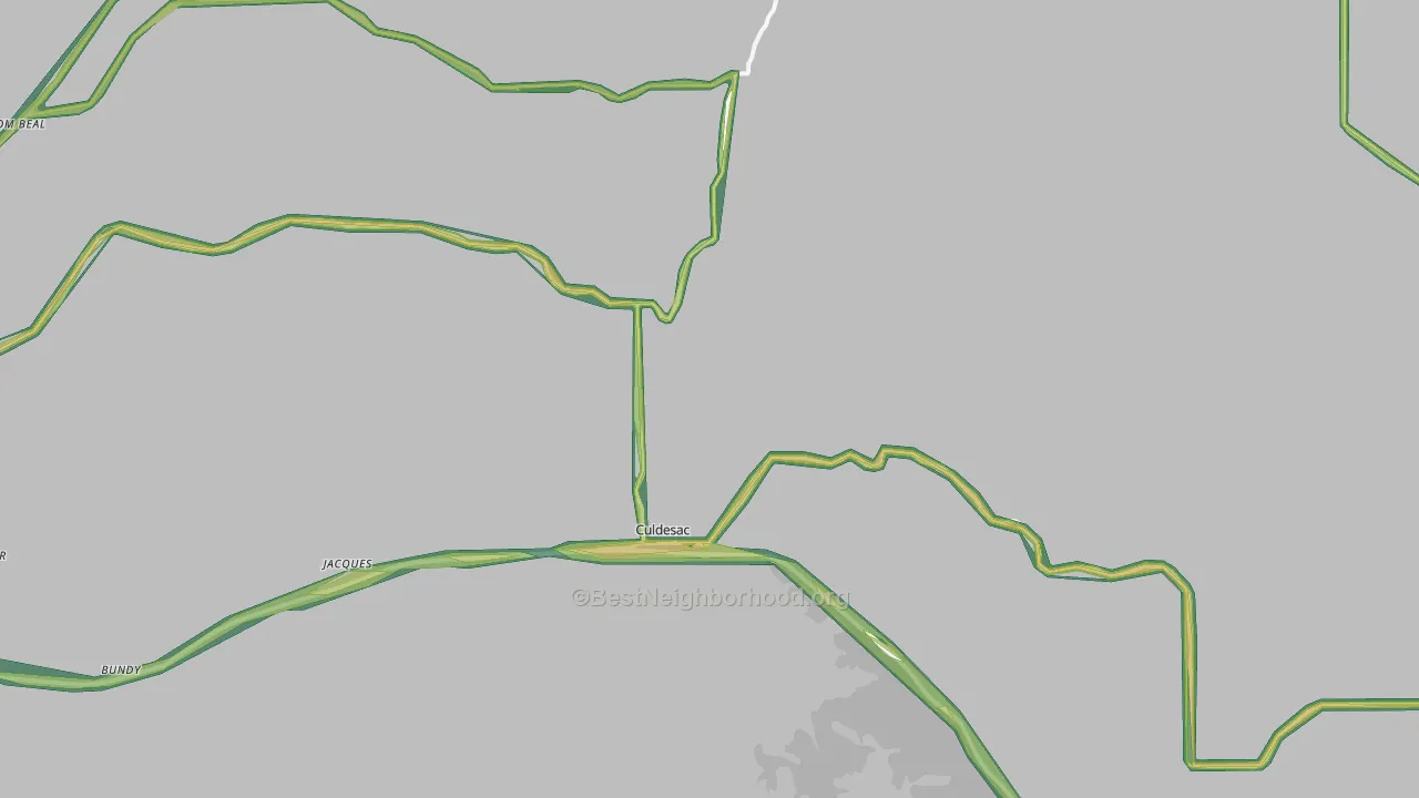 Culdesac, ID Map of Noise Levels in Culdesac