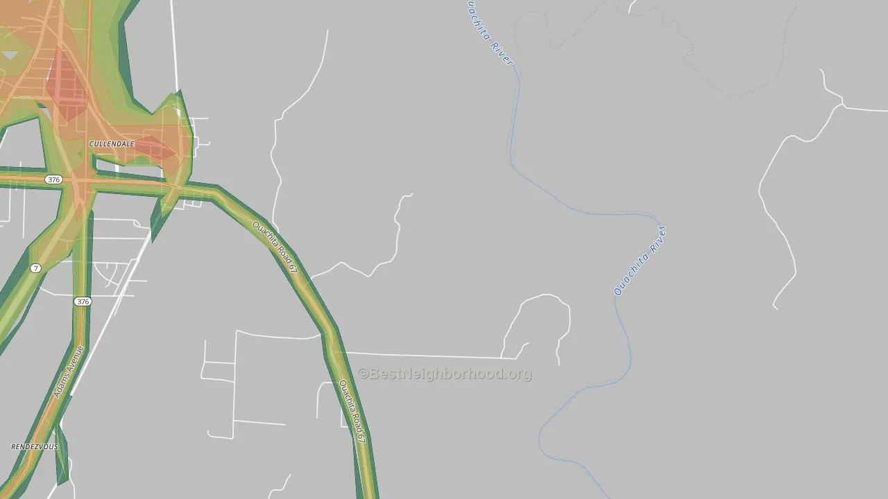 Cullendale, AR Map of Noise Levels in Cullendale