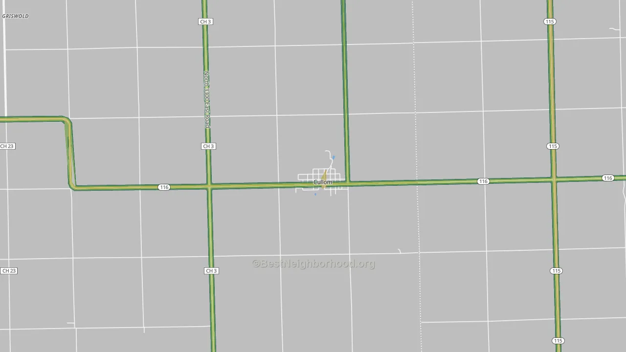 Cullom, IL Map of Noise Levels in Cullom