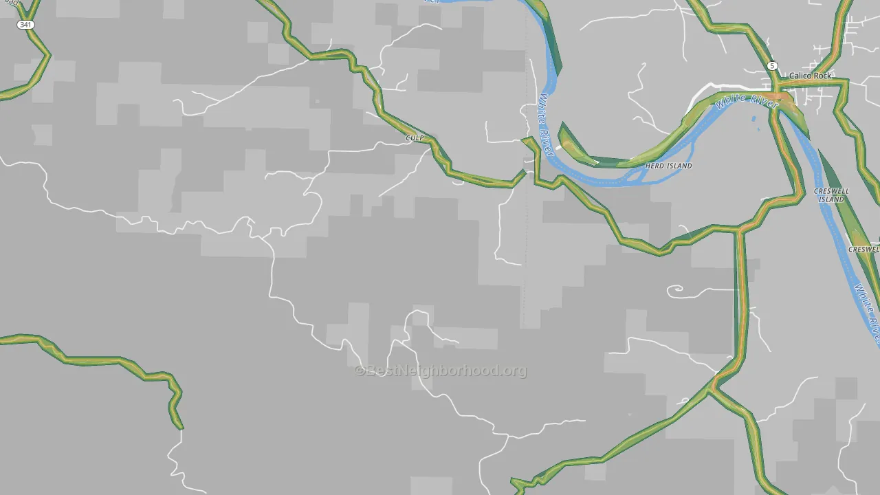 Culp, AR Map of Noise Levels in Culp