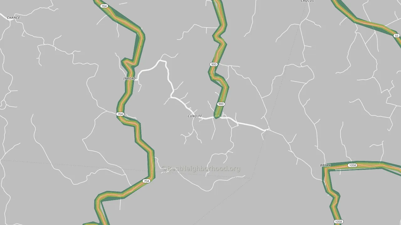 Cundiff, KY Map of Noise Levels in Cundiff