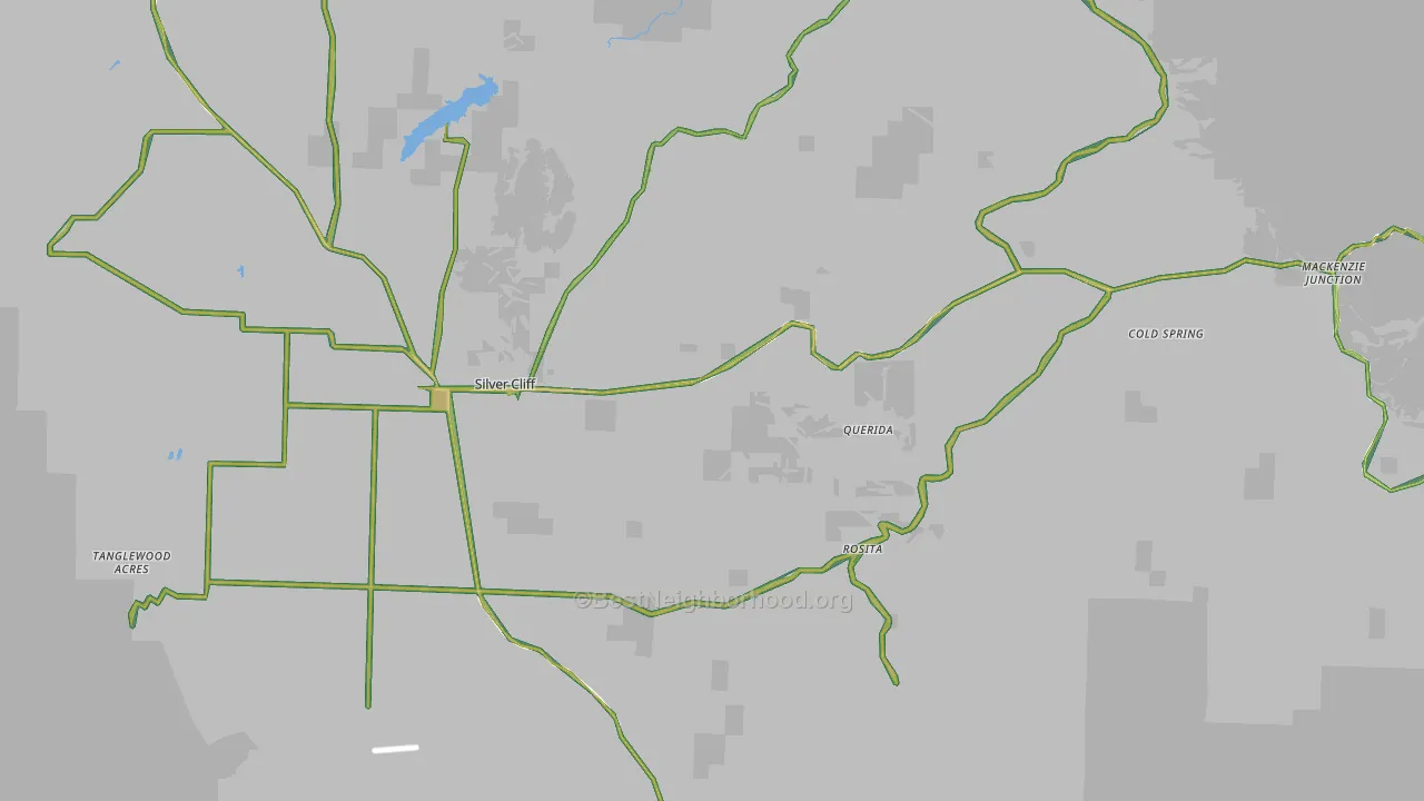 Custer County, CO Map of Noise Levels in Custer County