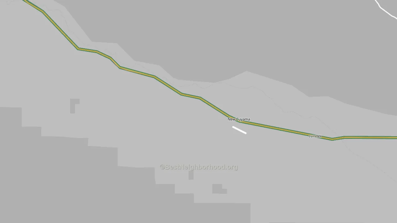 Cuyama, CA Map of Noise Levels in Cuyama