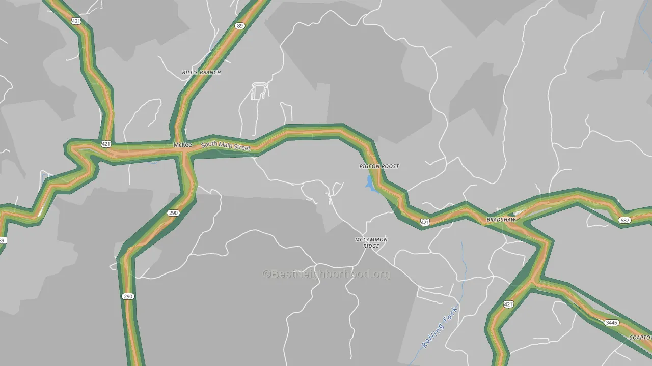 Dabolt, KY Map of Noise Levels in Dabolt