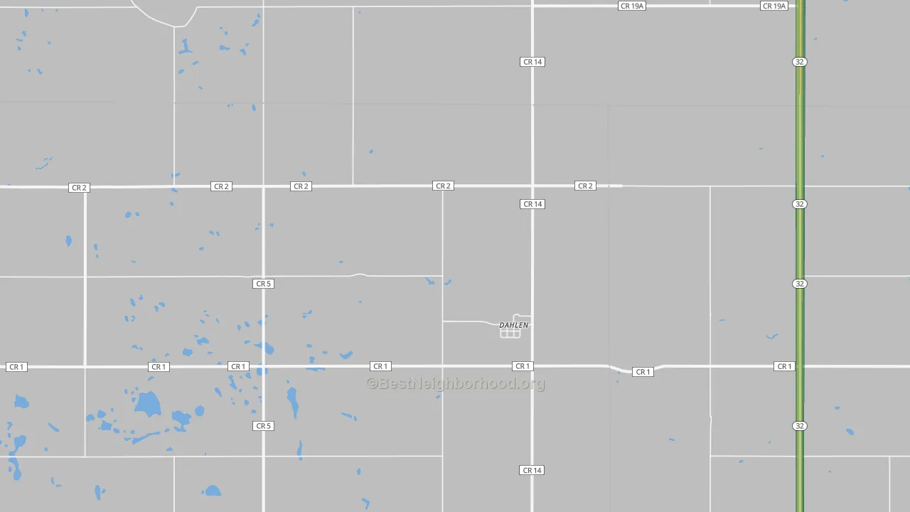 Dahlen, ND Map of Noise Levels in Dahlen