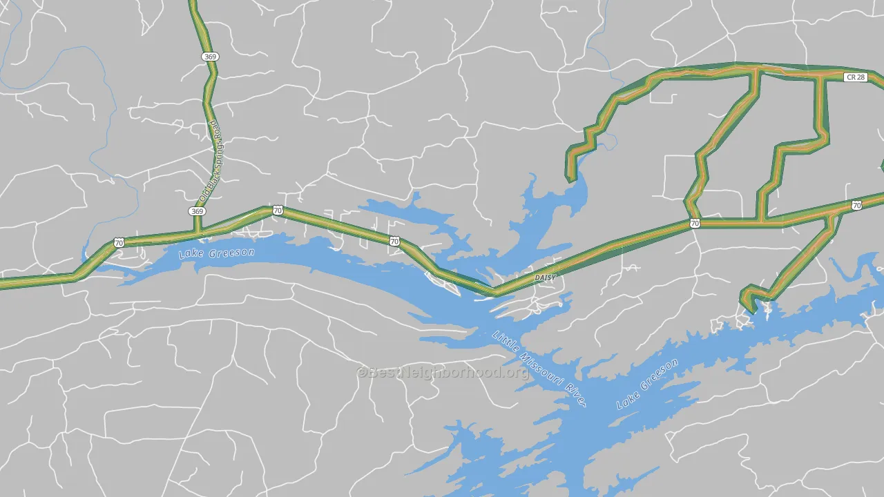 Daisy, AR Map of Noise Levels in Daisy