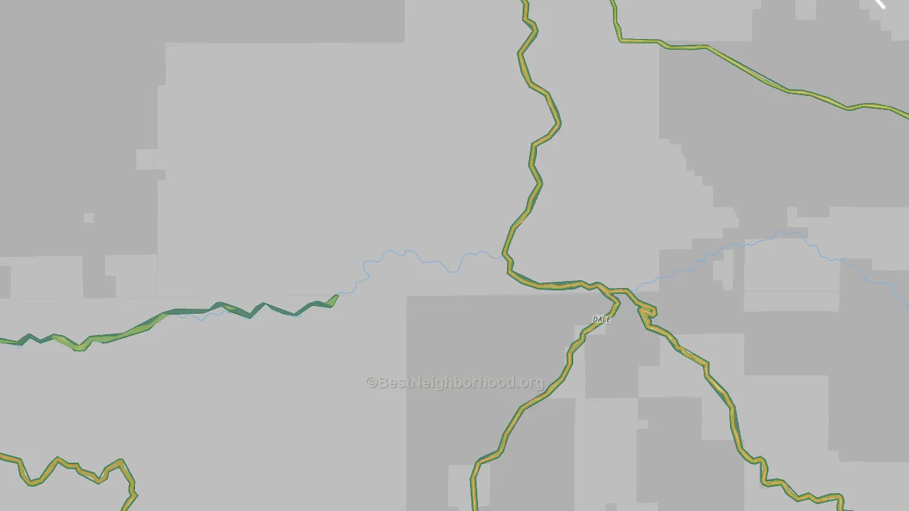 Dale, OR Map of Noise Levels in Dale