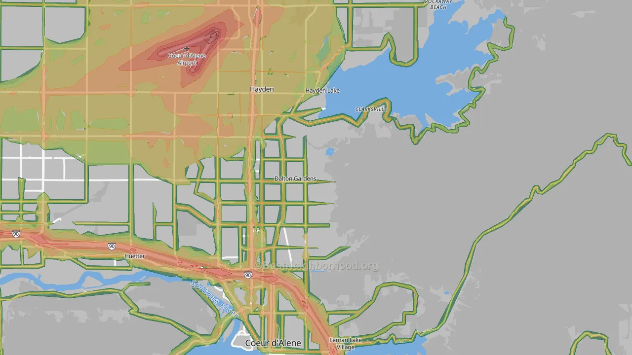 Dalton Gardens, ID Map of Noise Levels in Dalton Gardens