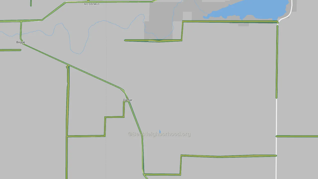 Damar, KS Map of Noise Levels in Damar