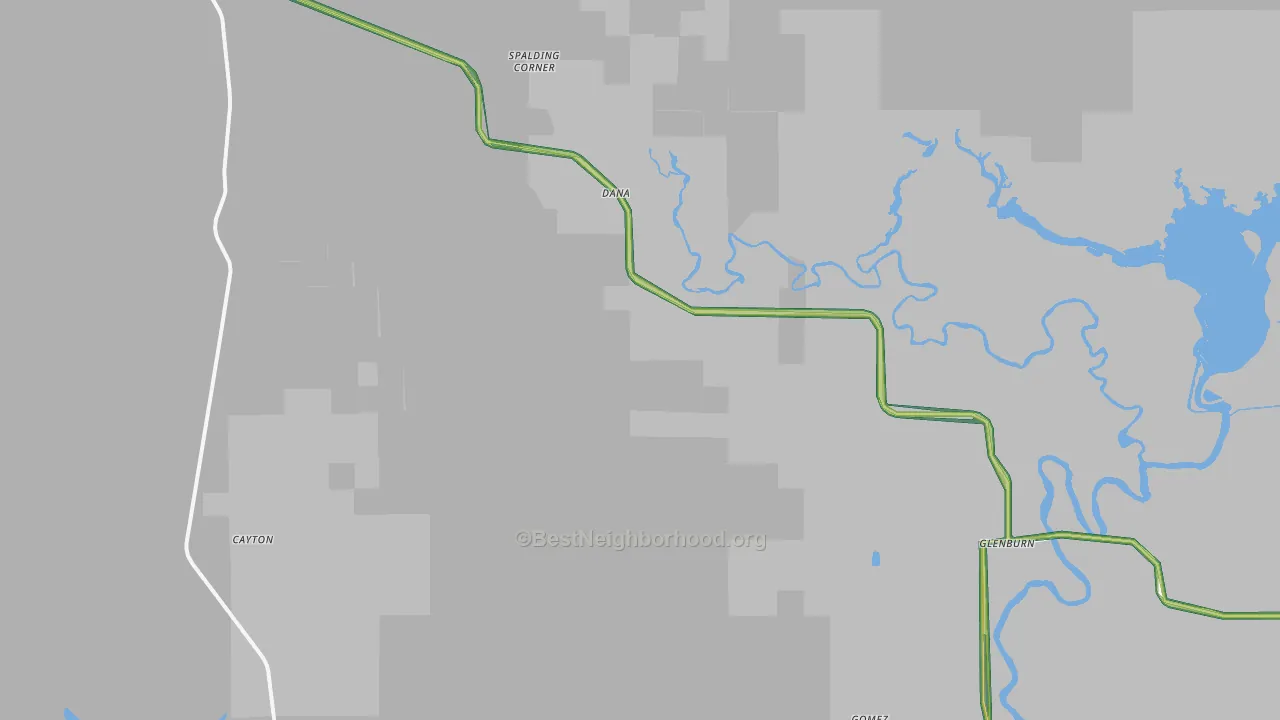Dana, CA Map of Noise Levels in Dana