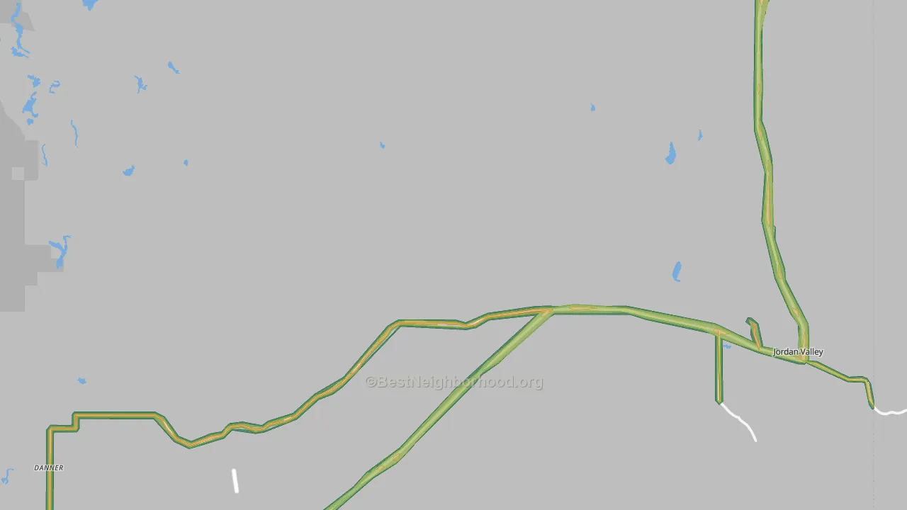 Danner, OR Map of Noise Levels in Danner