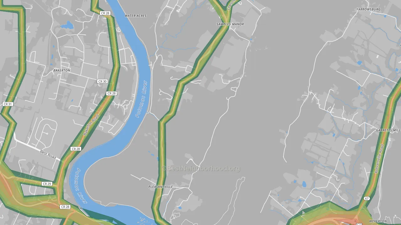 Dargan, MD Map of Noise Levels in Dargan