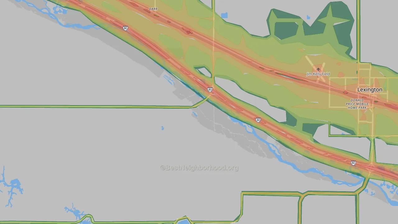 Darr, NE Map of Noise Levels in Darr