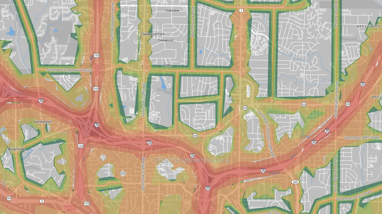 Davidson, Kansas City, MO Map of Noise Levels in Davidson