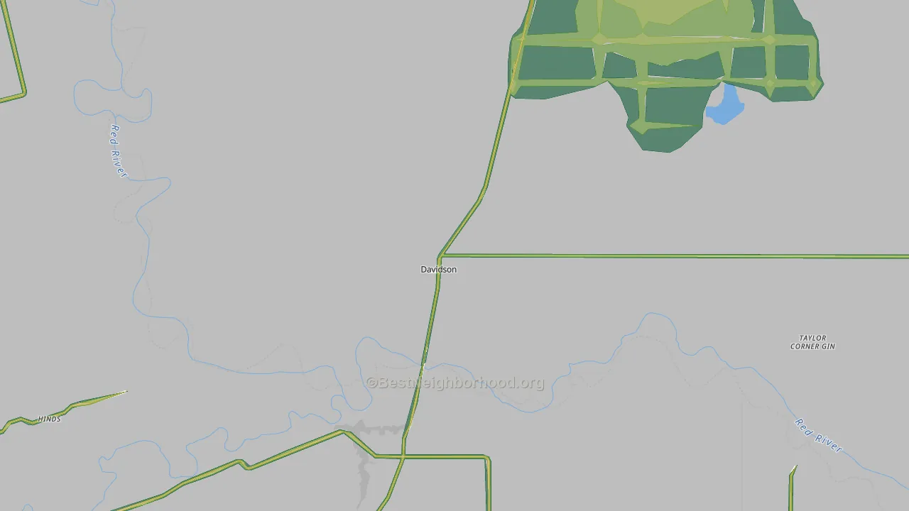 Davidson, OK Map of Noise Levels in Davidson