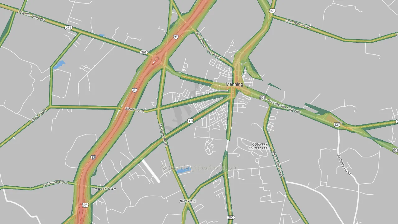 Davis Station, SC Map of Noise Levels in Davis Station
