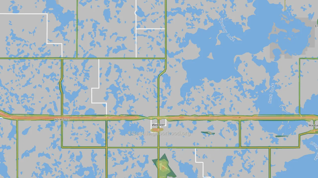Day County, SD Map of Noise Levels in Day County