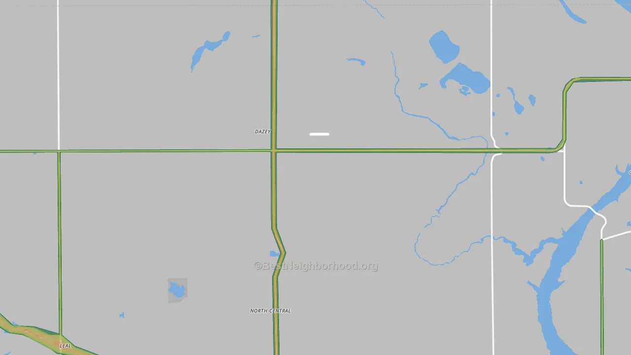 Dazey, ND Map of Noise Levels in Dazey