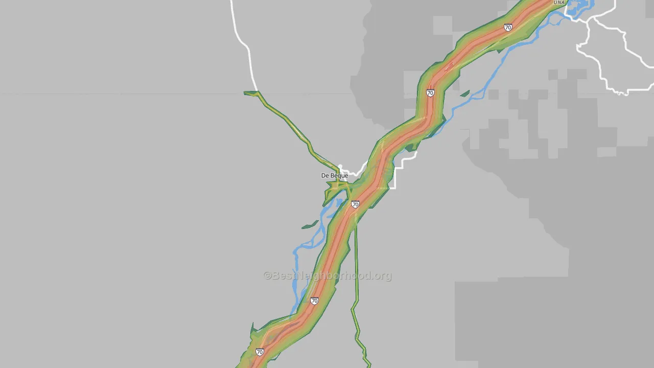 DeBeque, CO Map of Noise Levels in DeBeque