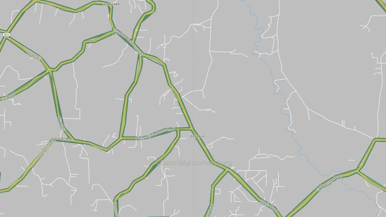 Dedeaux, MS Map of Noise Levels in Dedeaux