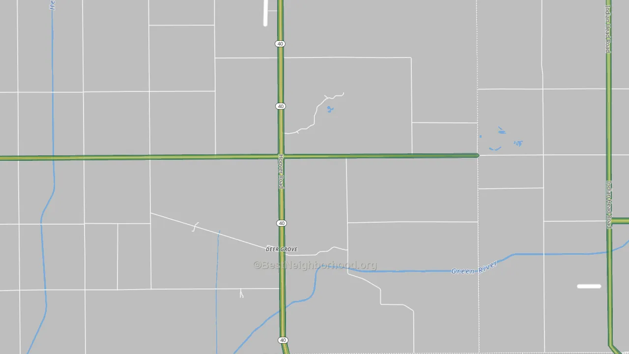Deer Grove, IL Map of Noise Levels in Deer Grove
