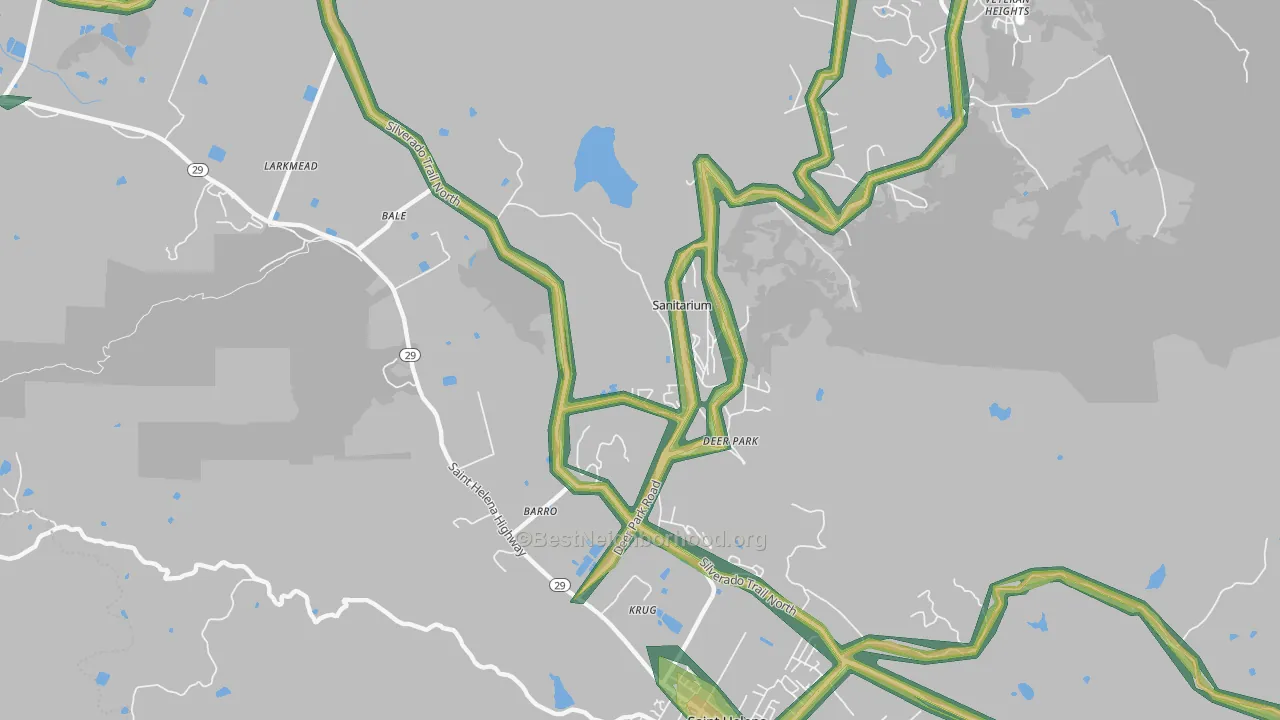 Deer Park, CA Map of Noise Levels in Deer Park