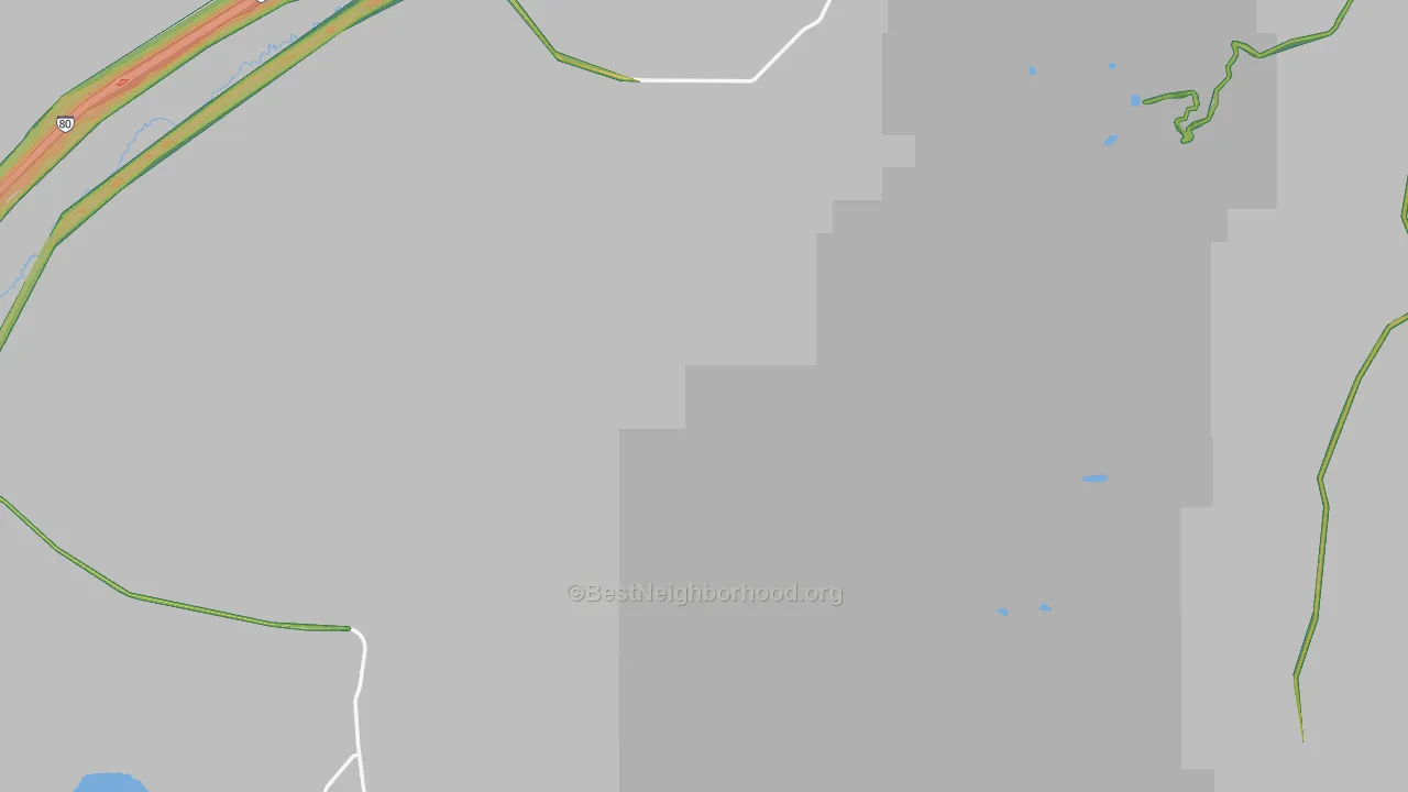 Deeth, NV Map of Noise Levels in Deeth