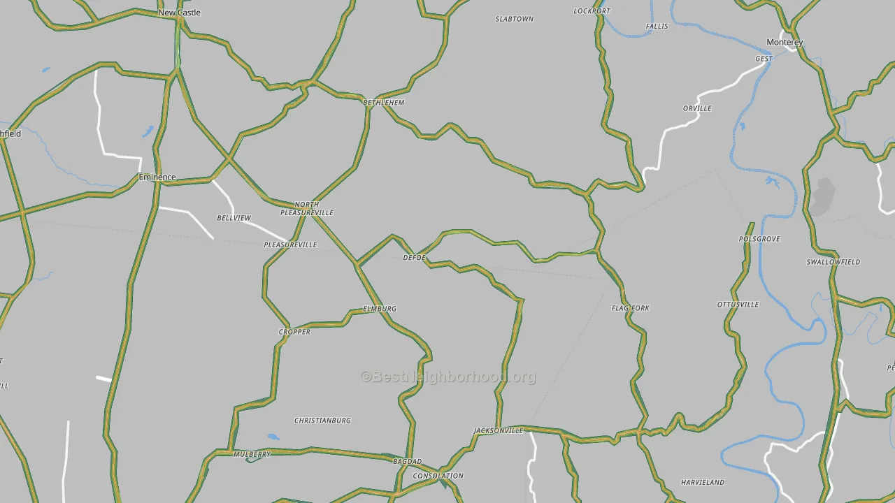 DeFoe, KY Map of Noise Levels in DeFoe