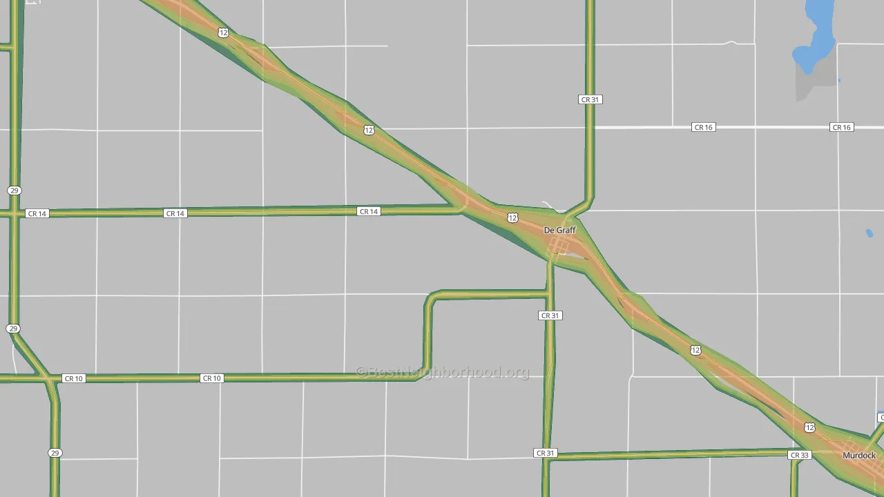 DeGraff, MN Map of Noise Levels in DeGraff