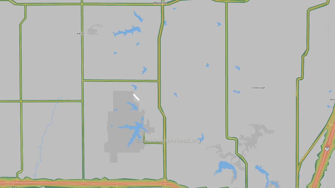DeKalb County, MO Map of Noise Levels in DeKalb County