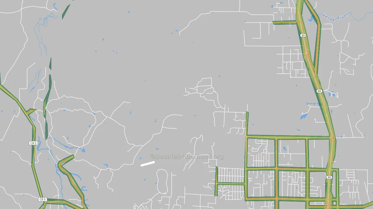 Del Rio, AZ Map of Noise Levels in Del Rio