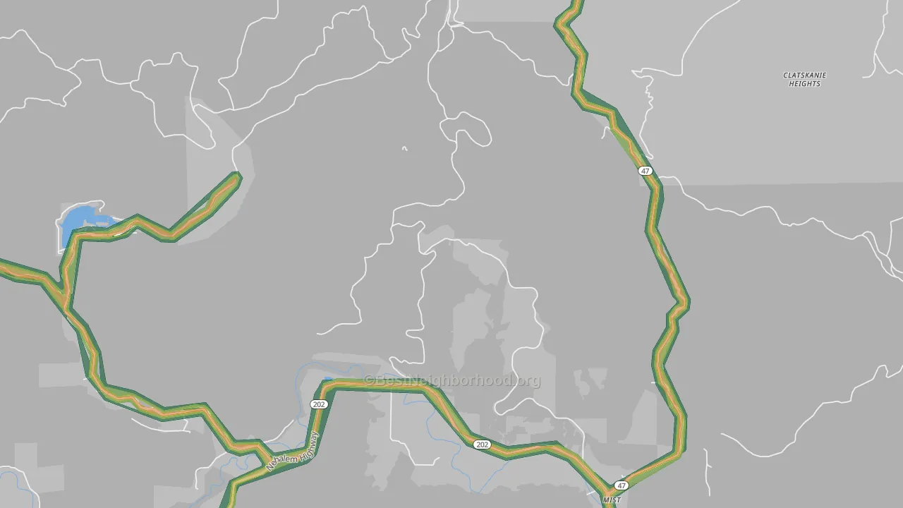 DeLena, OR Map of Noise Levels in DeLena