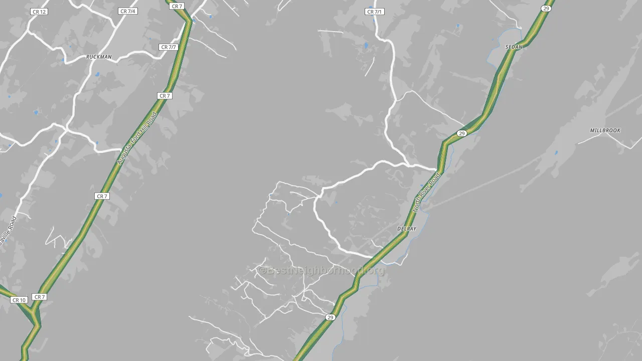Delray, WV Map of Noise Levels in Delray