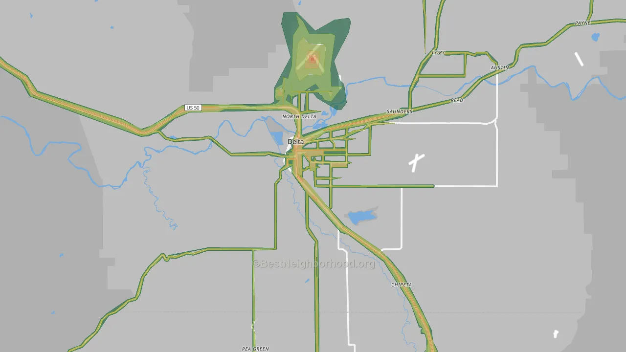 Delta, CO Map of Noise Levels in Delta