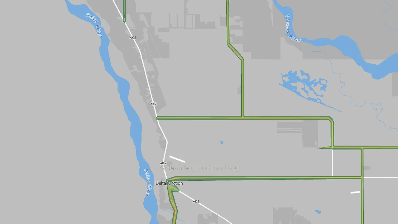 Delta Junction, AK Map of Noise Levels in Delta Junction