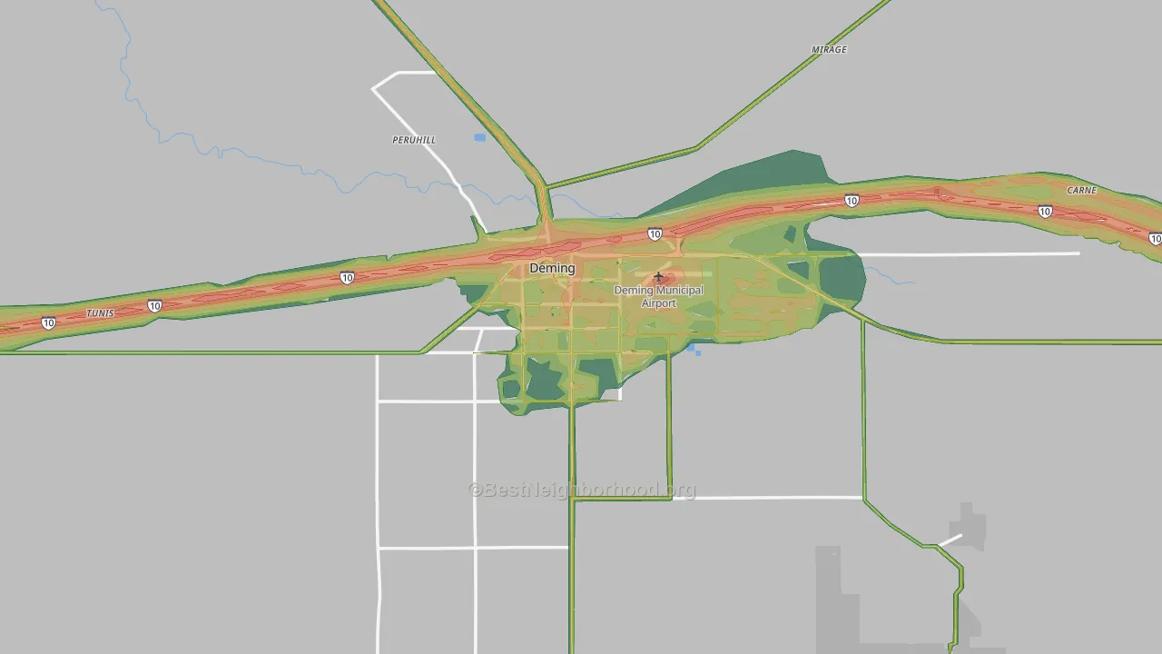 Deming, NM Map of Noise Levels in Deming