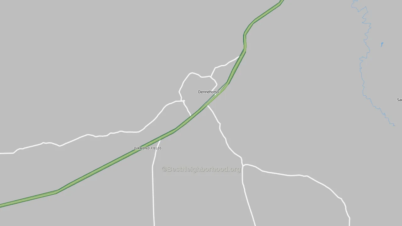 Dennehotso, AZ Map of Noise Levels in Dennehotso