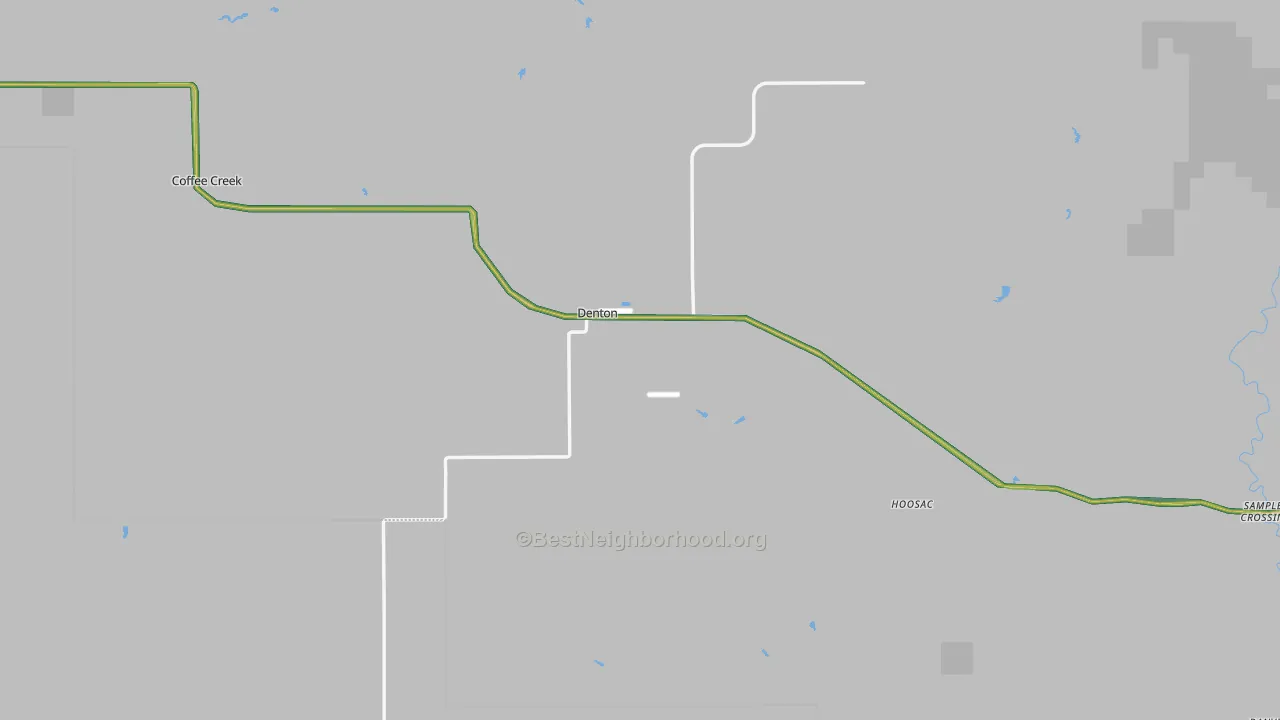 Denton, MT Map of Noise Levels in Denton