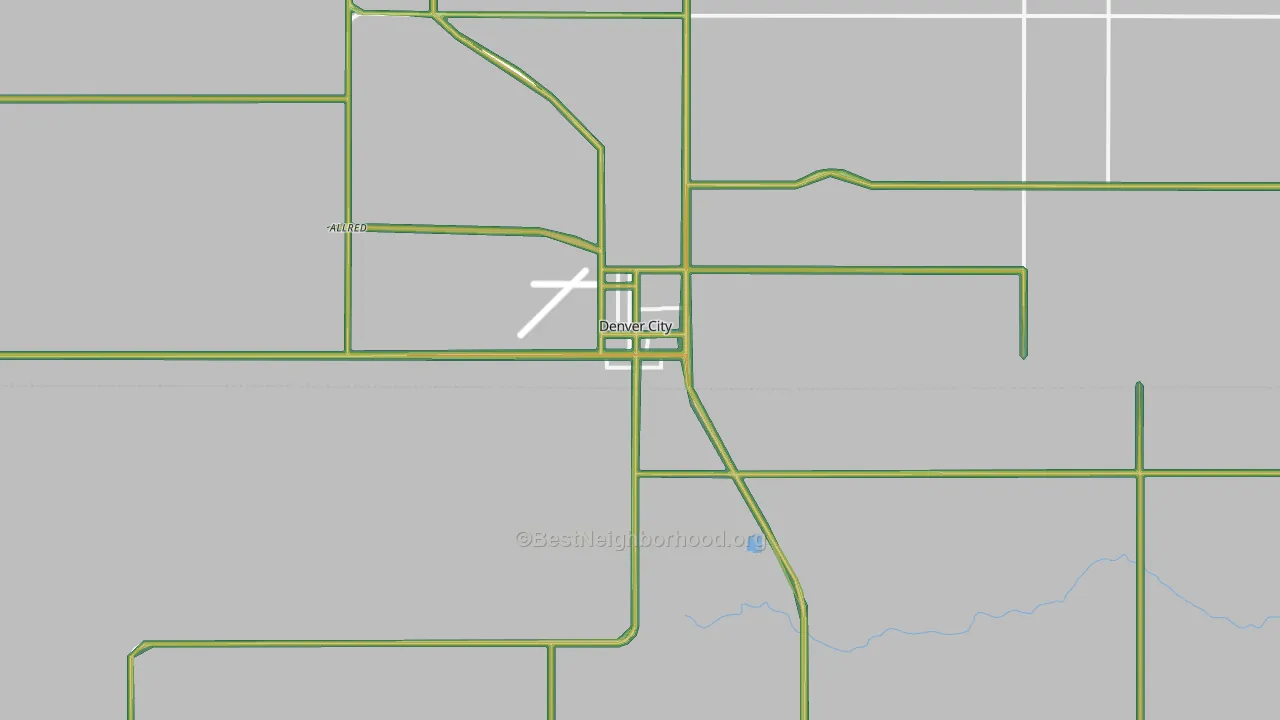 Denver City, TX Map of Noise Levels in Denver City