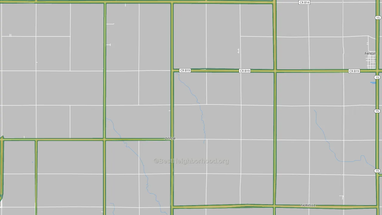 DePew, IA Map of Noise Levels in DePew
