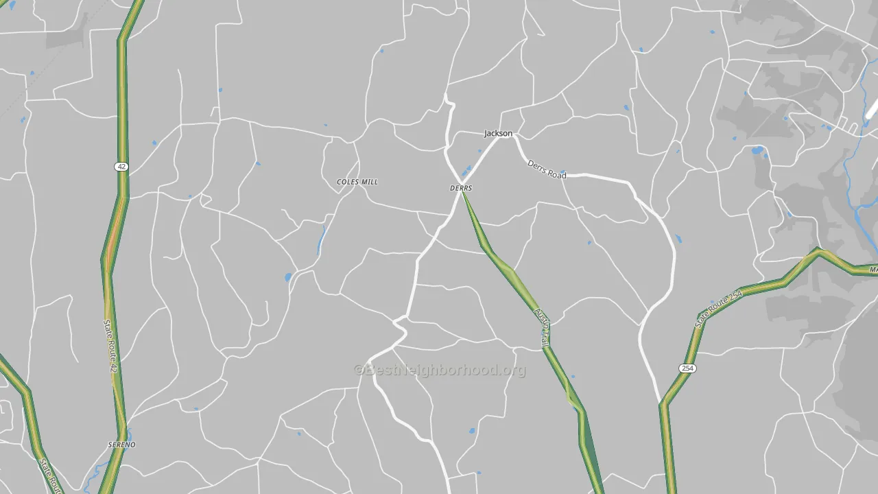 Derrs, PA Map of Noise Levels in Derrs