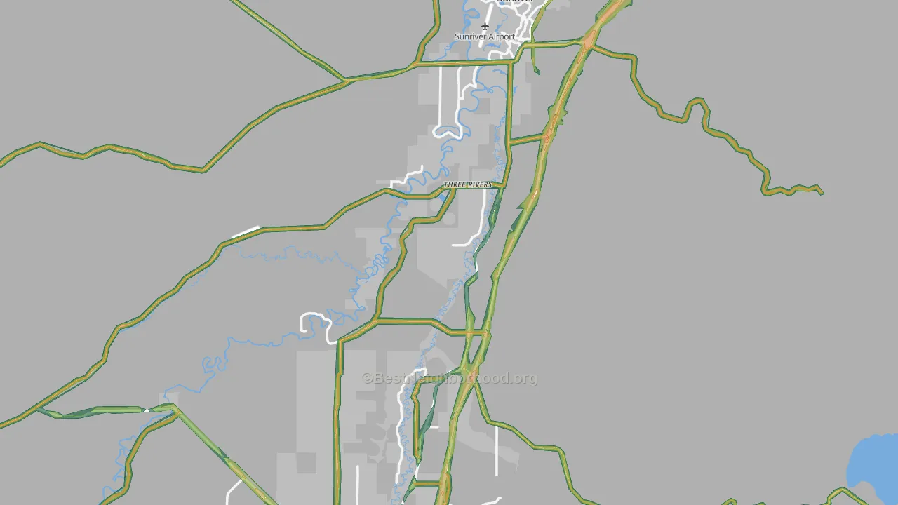 Deschutes, OR Map of Noise Levels in Deschutes