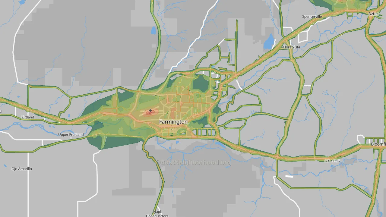 DeSmet, NM Map of Noise Levels in DeSmet
