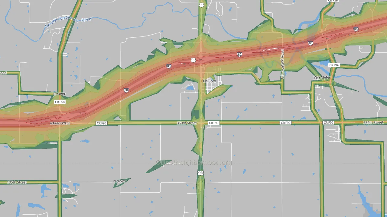 DeSoto, IA Map of Noise Levels in DeSoto