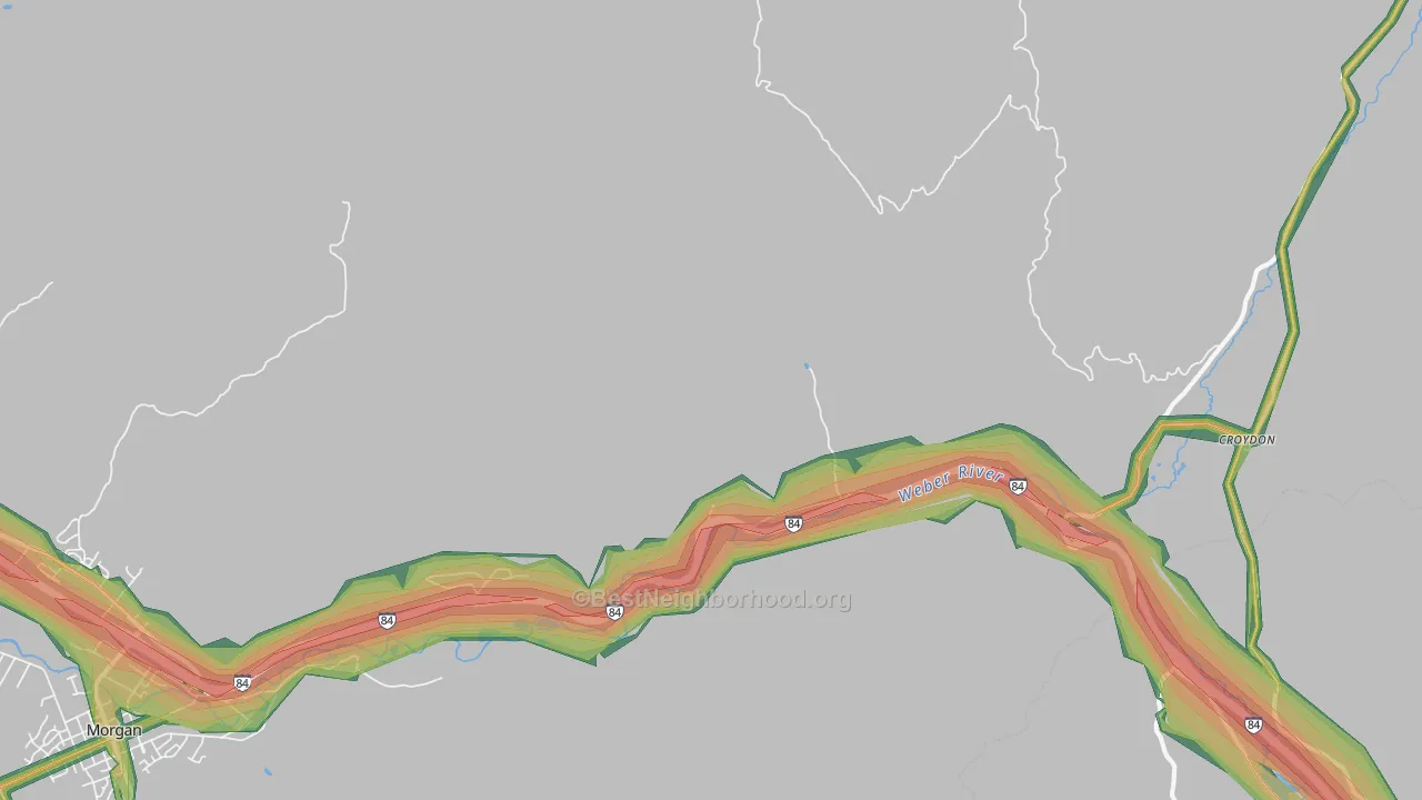 Devils Slide, UT Map of Noise Levels in Devils Slide