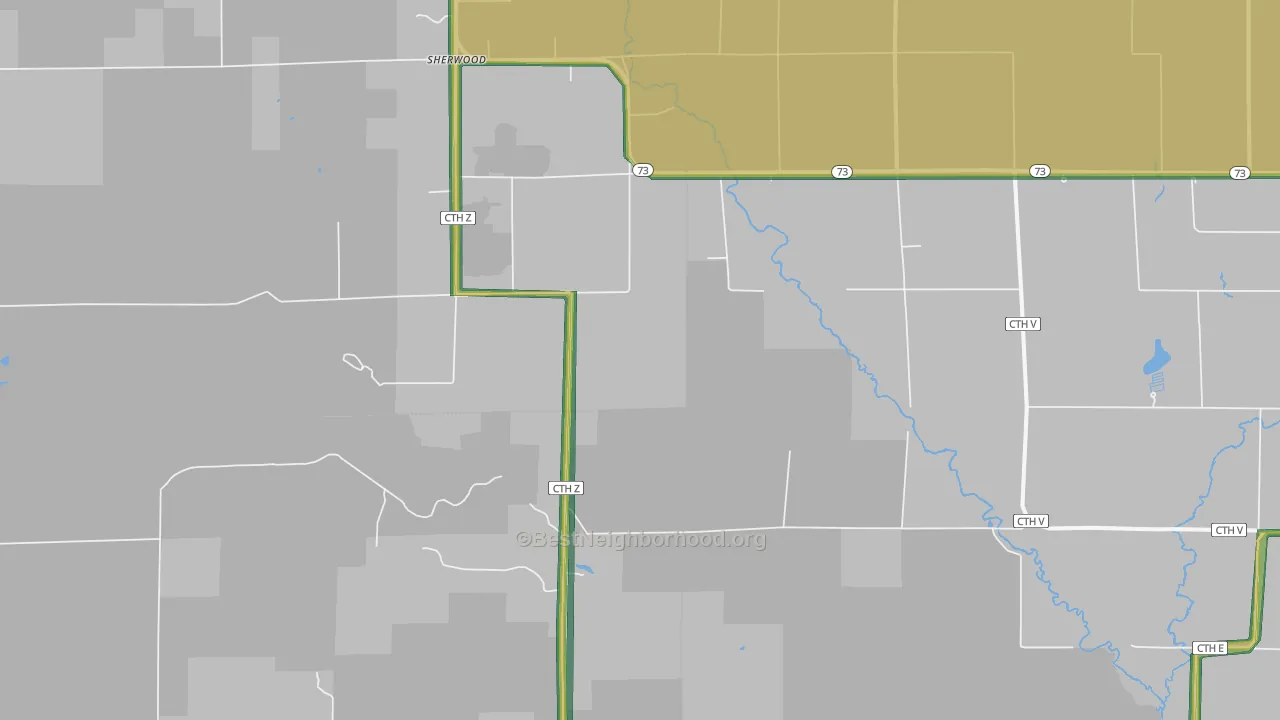 Dexterville, WI Map of Noise Levels in Dexterville
