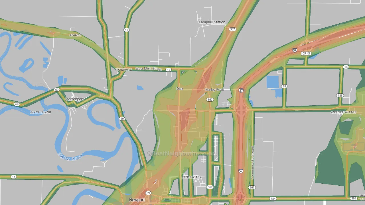 Diaz, AR Map of Noise Levels in Diaz