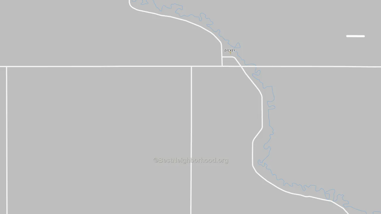 Dickey, ND Map of Noise Levels in Dickey