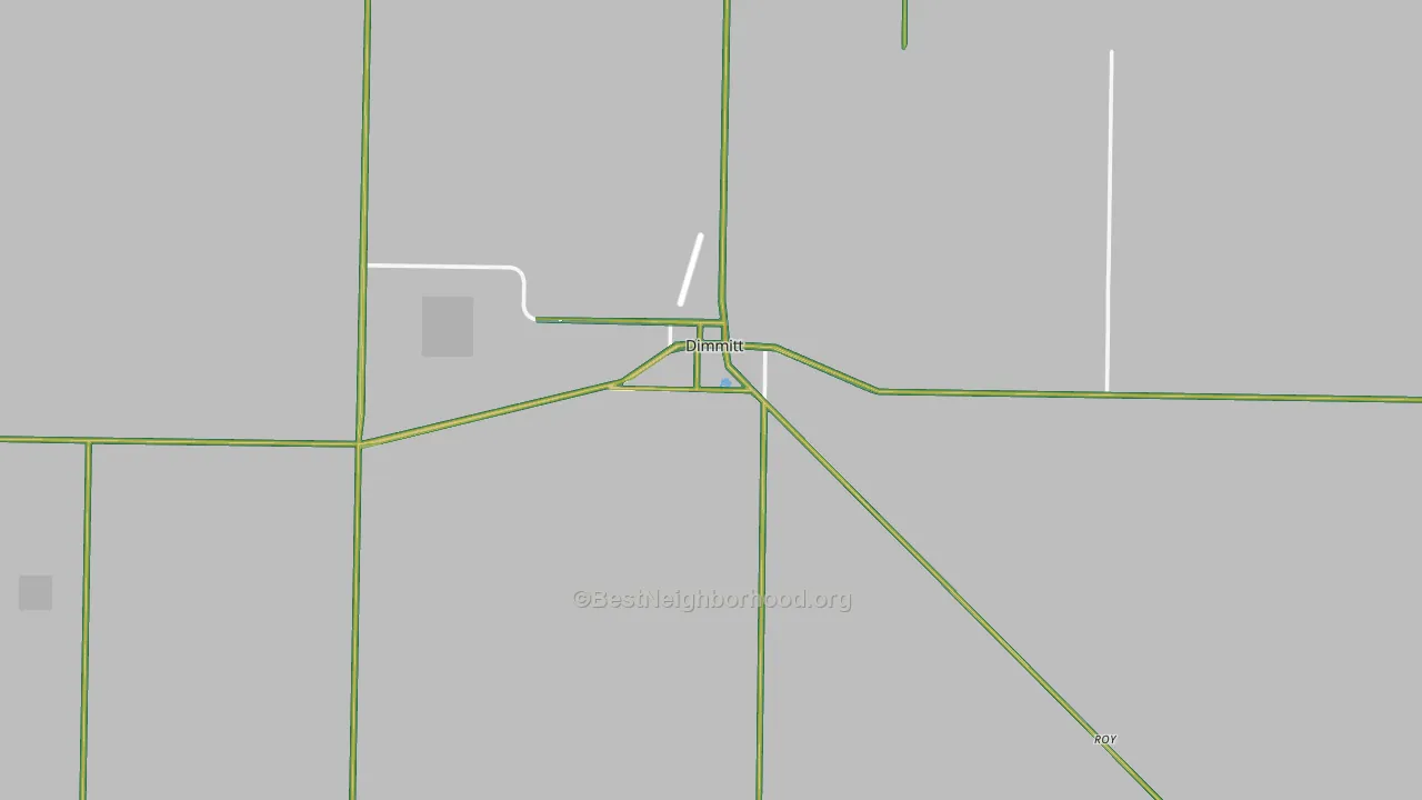 Dimmitt, TX Map of Noise Levels in Dimmitt