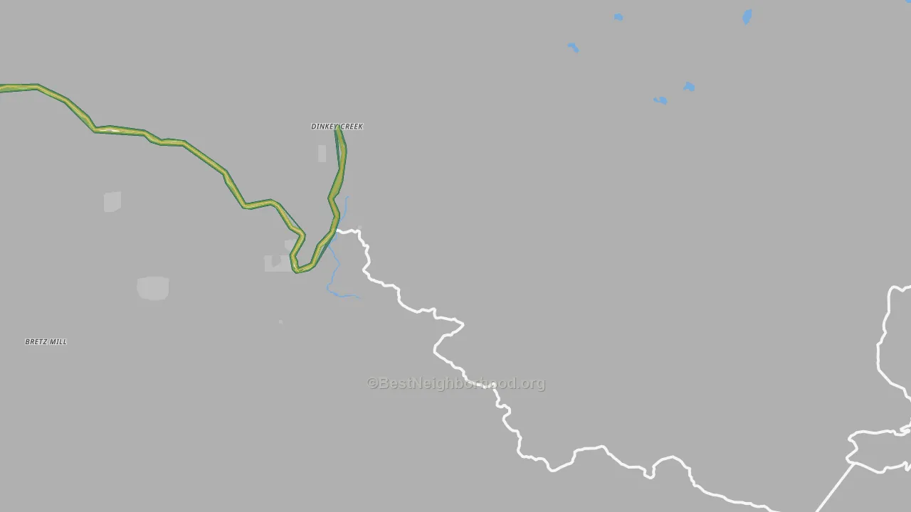 Dinkey Creek, CA Map of Noise Levels in Dinkey Creek